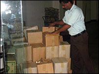 Aid delivered to the collections centre (photo: Elmo Fernando)