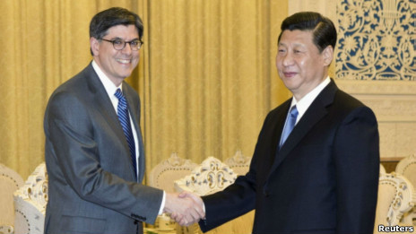 习近平在北京会晤美国财长雅各布·卢（19/03/2013）