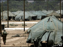 Soldados israelenses na região de Gush Katif, na Faixa de Gaza