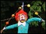 A clown scarecrow