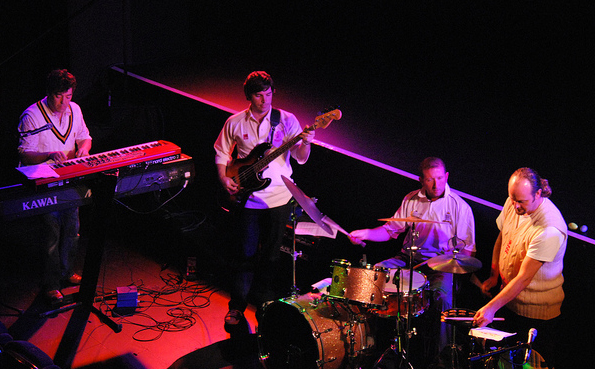 The band played a number of cricket related songs