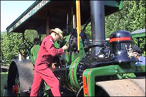 Cliff Rodgers and his steam roller