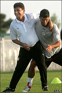 امیر قلعه نوعی سرمربی تیم ملی و رحمان رضایی