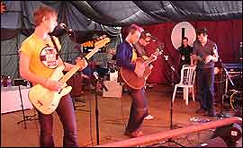 Travis playing acoustic set for BBC Radio 1's Jo Whiley show