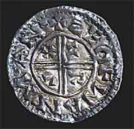 image of silver penny of Olof tribute-king