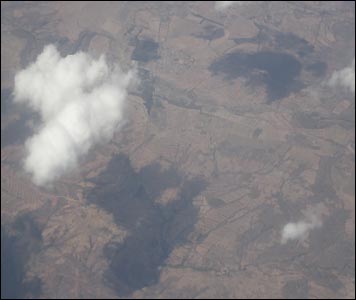 A sharp-eyed photographer spots a cloud in the shape of the continent while flying over Tanzania