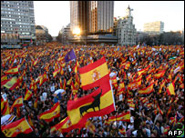Manifestação em Madri
