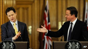 Nick Clegg David Cameron