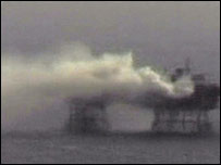 储存天然气仓库大火