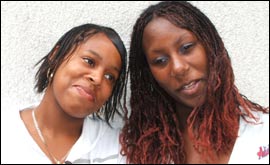 photograph of Janita and Vanessa at BBC Leeds