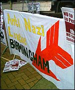 Birmingham Anti NAzi League banner