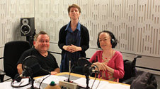 Simon Minty, Jo Langston from the Orpheus Centre and Liz Carr