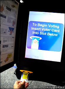 Máy bỏ phiếu tại Manassas, Virginia