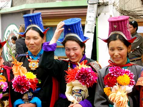 Colourful costumes in Leh
