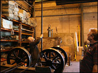 The completed locomotive will be 14 feet tall