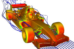 Computer image of a Formula One car