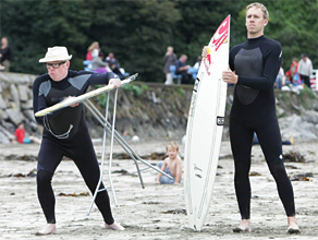 Chris & Jonny Surfing
