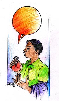 रेखांकन- लाल रत्नाकर