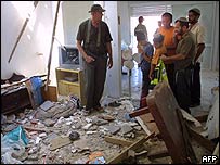 Neve Dekalim Yahudi yerleşim biriminde saldırıya uğrayan bir ev