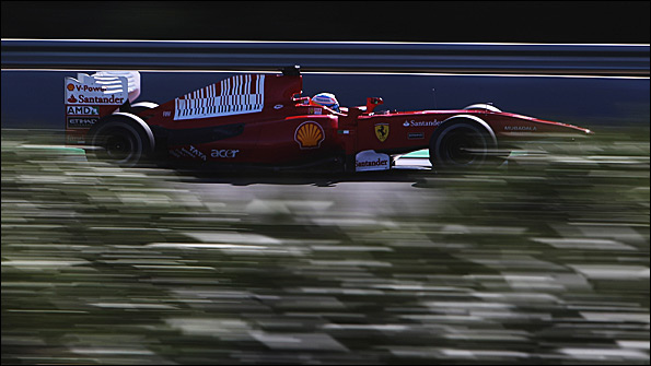 Fernando Alonso in a Ferrari at last week's Jerez test