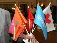 Прапори-символіка парламентських партій