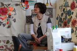 Lou Gardiner in her studio