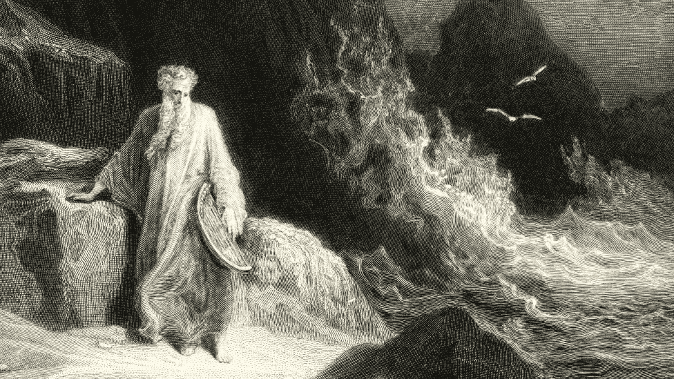 Engraving depicting Merlin