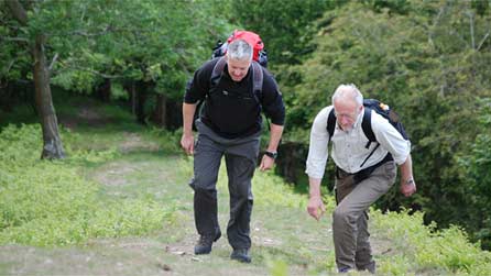 Derek and Jim on the first leg of the walk.
