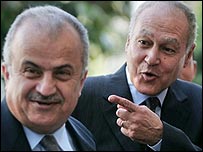 مصر کے وزیرِ خارجہ احمد ابوالغیط اور ان کے اردنی ہم منصب عبداللہ الخطیب