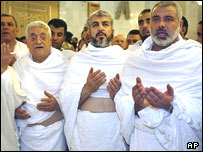 هنيه، مشعل و عباس در مکه