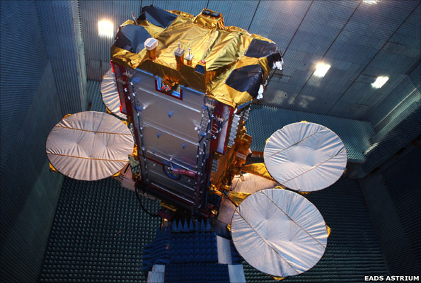 Ka-Sat being tested (EADS Astrium)