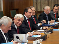 Yunanistan kabinesi toplantıda