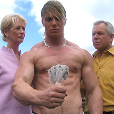 Ghent with mum Linda and dad David