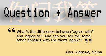 What’s the difference between ‘agree with’ and ‘agree to’? And can you tell me some other phrases with the word ‘agree’?