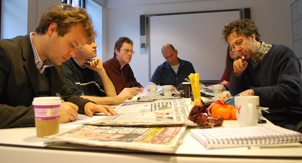 The Now Show writing team hard at work