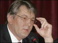Ukrayna Cumhurbaşkanı Viktor Yuşçenko 