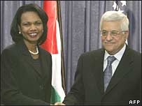 Condoleezza Rice e Mahmoud Abbas