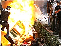 آتش در سفارت دانمارک در سوريه