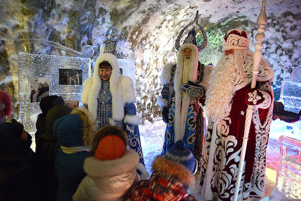 снежная пещера снегурочка дед мороз