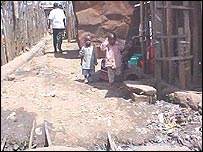 Children in Kibera slum