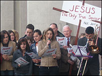 Jerry Springer protests