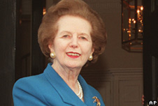 Margaret Thatcher in 1999