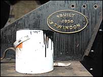 Paintbucket and steam train