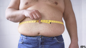 An overweight person