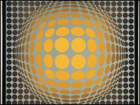 Victor Vasarely, Vega Or, 1969, oil on masonite (50.165x48.26cm). photo: 2000, Eduardo Calderón. copyright 2006 Artists Rights Society (ARS), New York/ADAGP, Paris