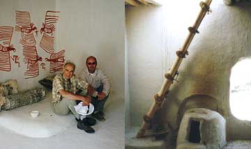 Reconstructions of ancient Neolithic houses at Çatal Hüyük