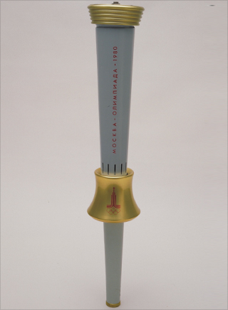 Photo: The torch design for the 1980 Summer Olympic Games