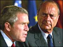 ژاک شيراک و جورج بوش