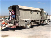 Ônibus para transporte de colonos em Netzarim