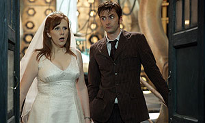 Catherine Tate and David Tennant in the Doctor Who Christmas 2006 special